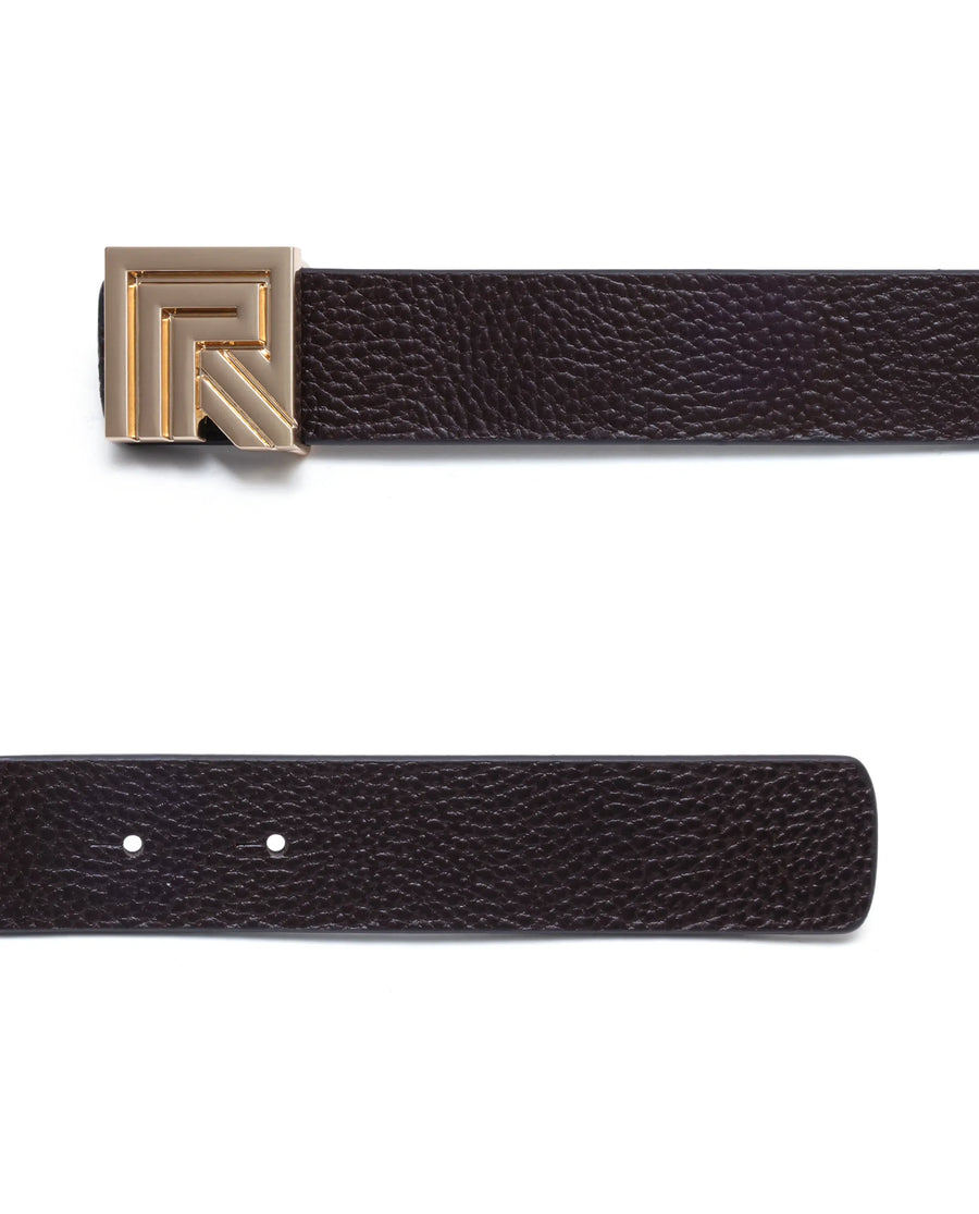 Rare Rabbit Men Vero Brown Non Reversible Leather Belt