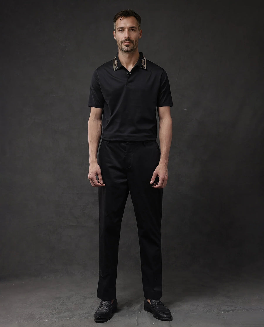 Rare Rabbit Men's Plain Regular Fit Half Sleeve Polo