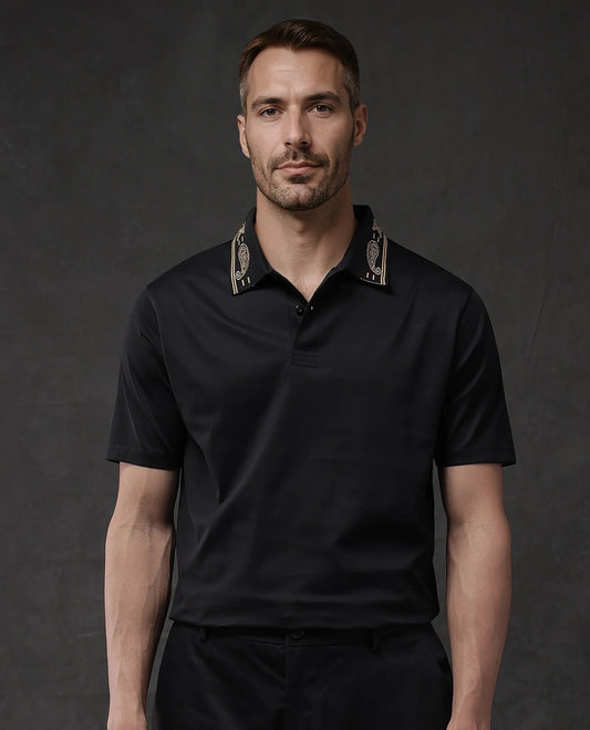 Rare Rabbit Men's Plain Regular Fit Half Sleeve Polo