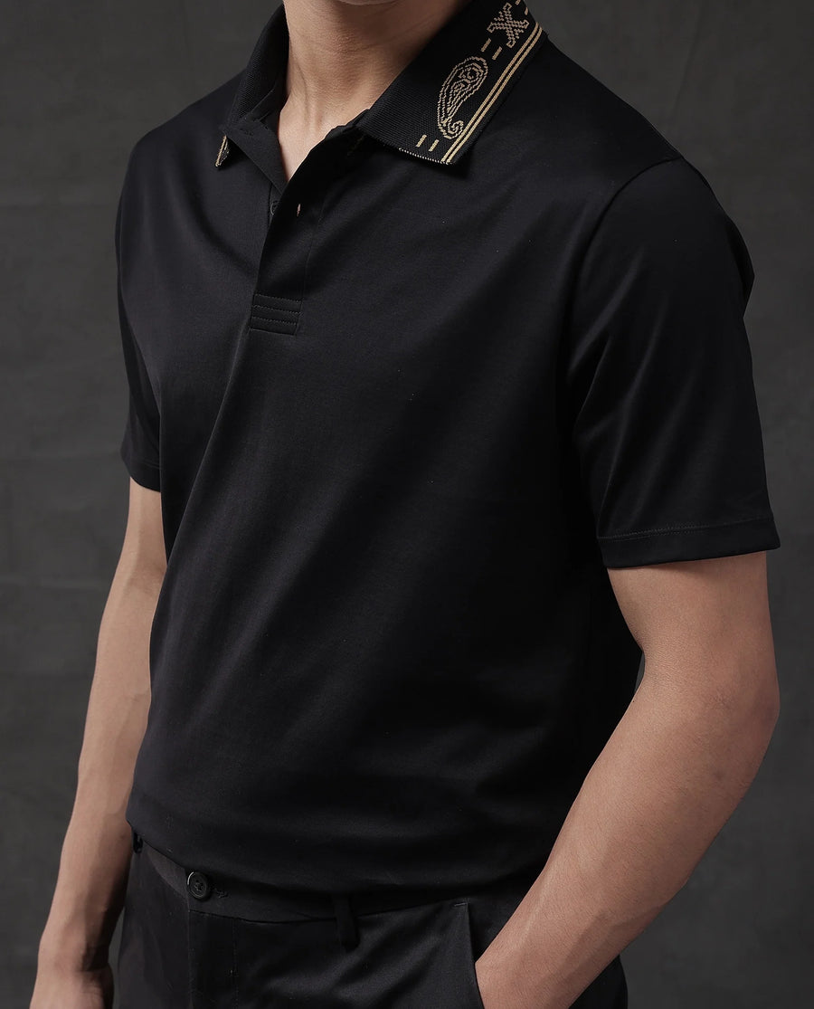 Rare Rabbit Men's Plain Regular Fit Half Sleeve Polo