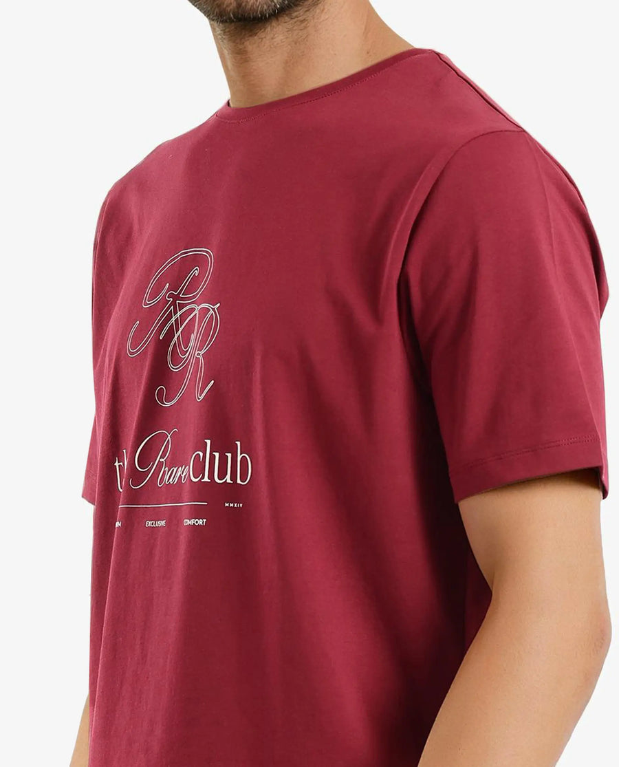 Rare Rabbit Men's Cotton Blend printed Regular Fit Half Sleeve Crew Neck T-Shirt