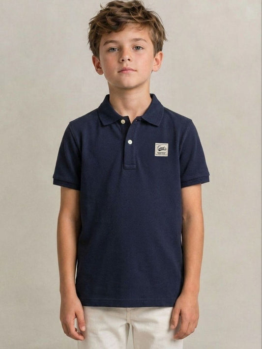 GANT Boys Brand Logo Polo Collar T-shirt
