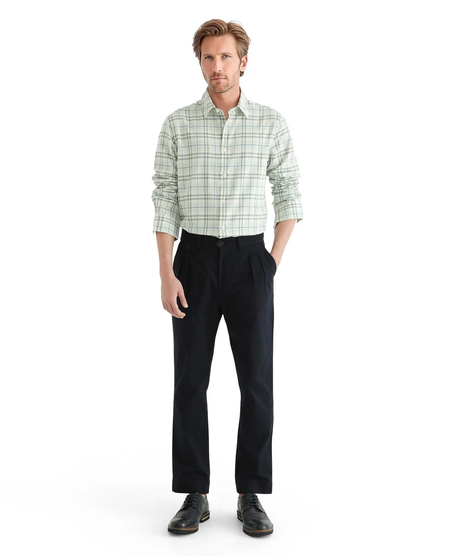 Rare Rabbit Men's Volgos Pastel Green Cotton Checked Print Regular Fit Full Sleeve Collared Shirt