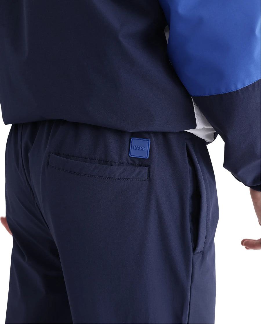 Rare Rabbit Men's Wando-B Dark Blue Polyester Cut And Sew Regular Fit Track Pant
