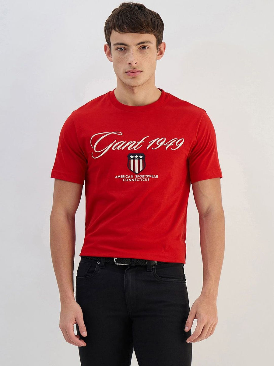 GANT Men Brand Logo Printed T-shirt