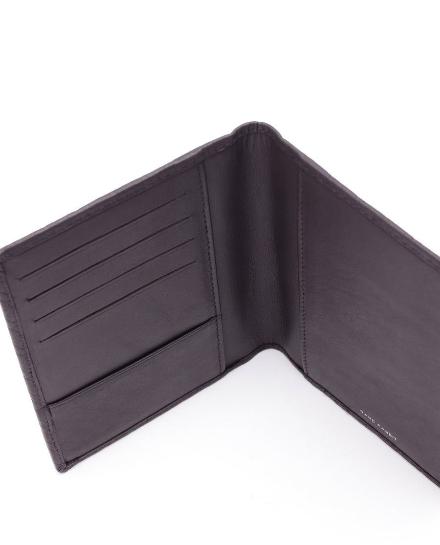 Rare Rabbit Men's Ellen Brown Bi Fold Rfid Embossed Monogram Passport Holder