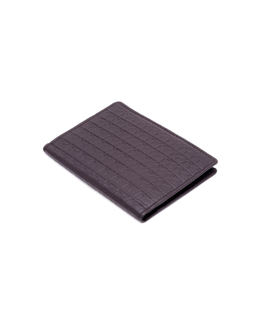 Rare Rabbit Men's Ellen Brown Bi Fold Rfid Embossed Monogram Passport Holder