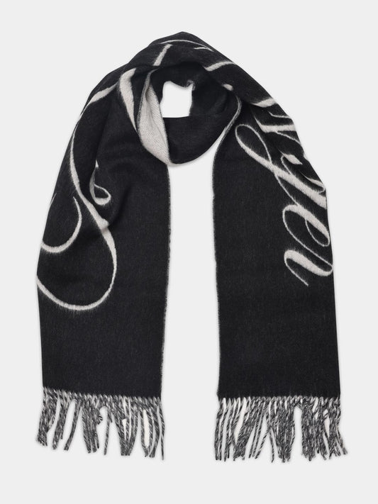 Tommy Hilfiger Women Self Design Muffler Scarf With Fringed Border