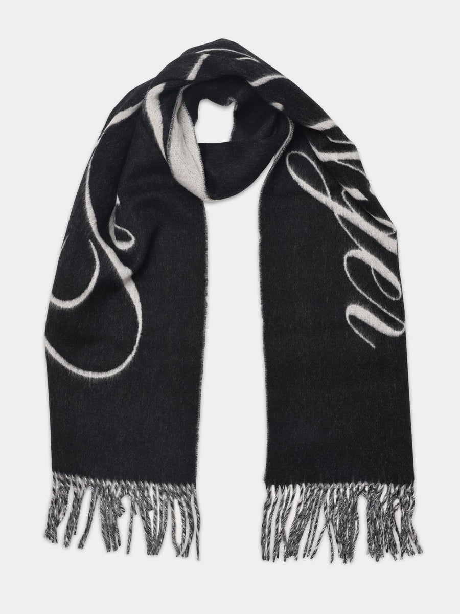 Tommy Hilfiger Women Self Design Muffler Scarf With Fringed Border