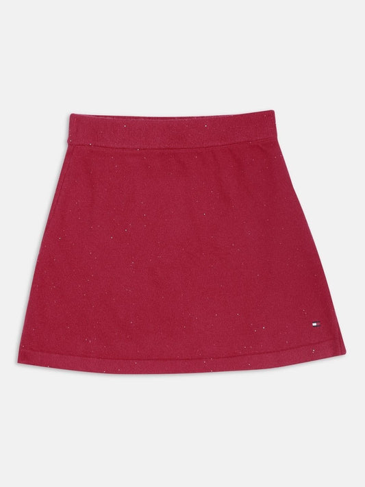 Tommy Hilfiger Girls Cotton A-Line Knee Length Skirt
