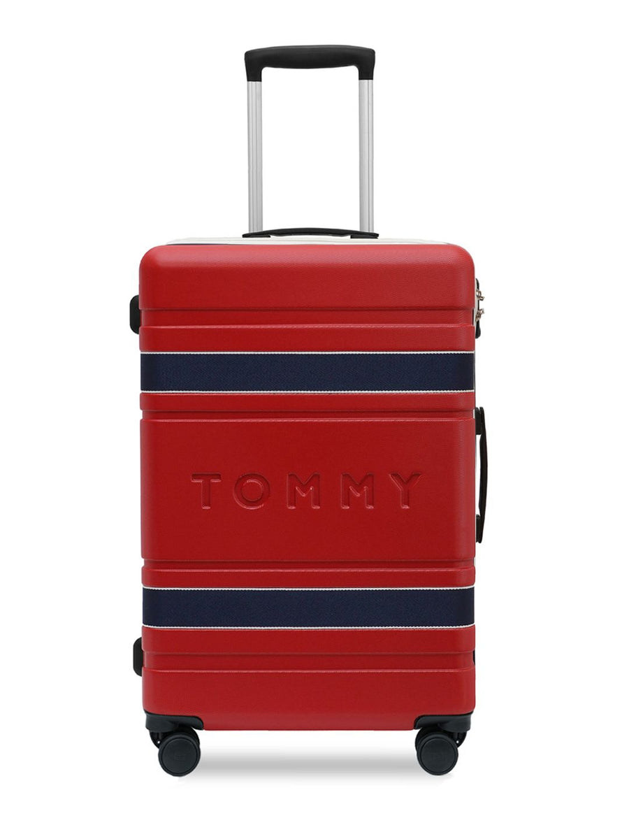 Tommy Hilfiger Brand Logo Textured Large Trolley Bag  - 115 Litres