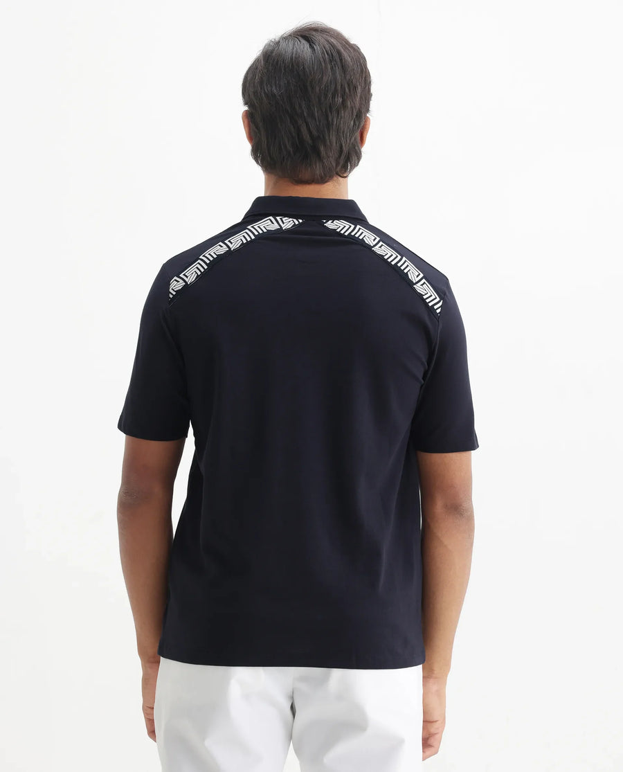 Rare Rabbit Men's Plain Regular Fit Half Sleeve Polo