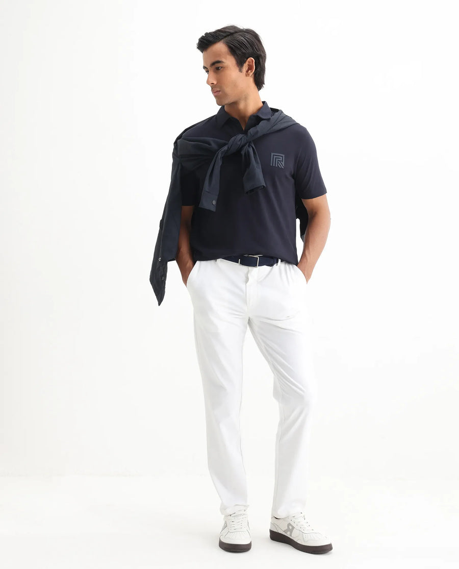 Rare Rabbit Men's Plain Regular Fit Half Sleeve Polo