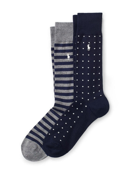 Polo Ralph Lauren Set Of 2 Cotton Patterned Socks
