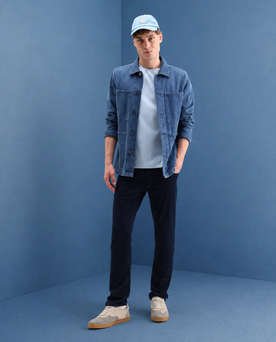 Rare Rabbit Men's Zint Dark Navy Cotton Blend Fabric Shank And Zipper Hawk Slim Plain Jeans