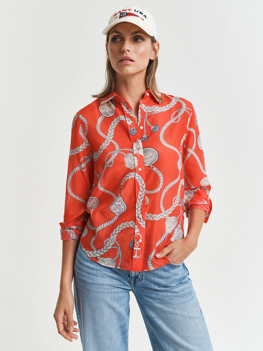 GANT Women Regular Dahlia Print Cotton Casual Shirt