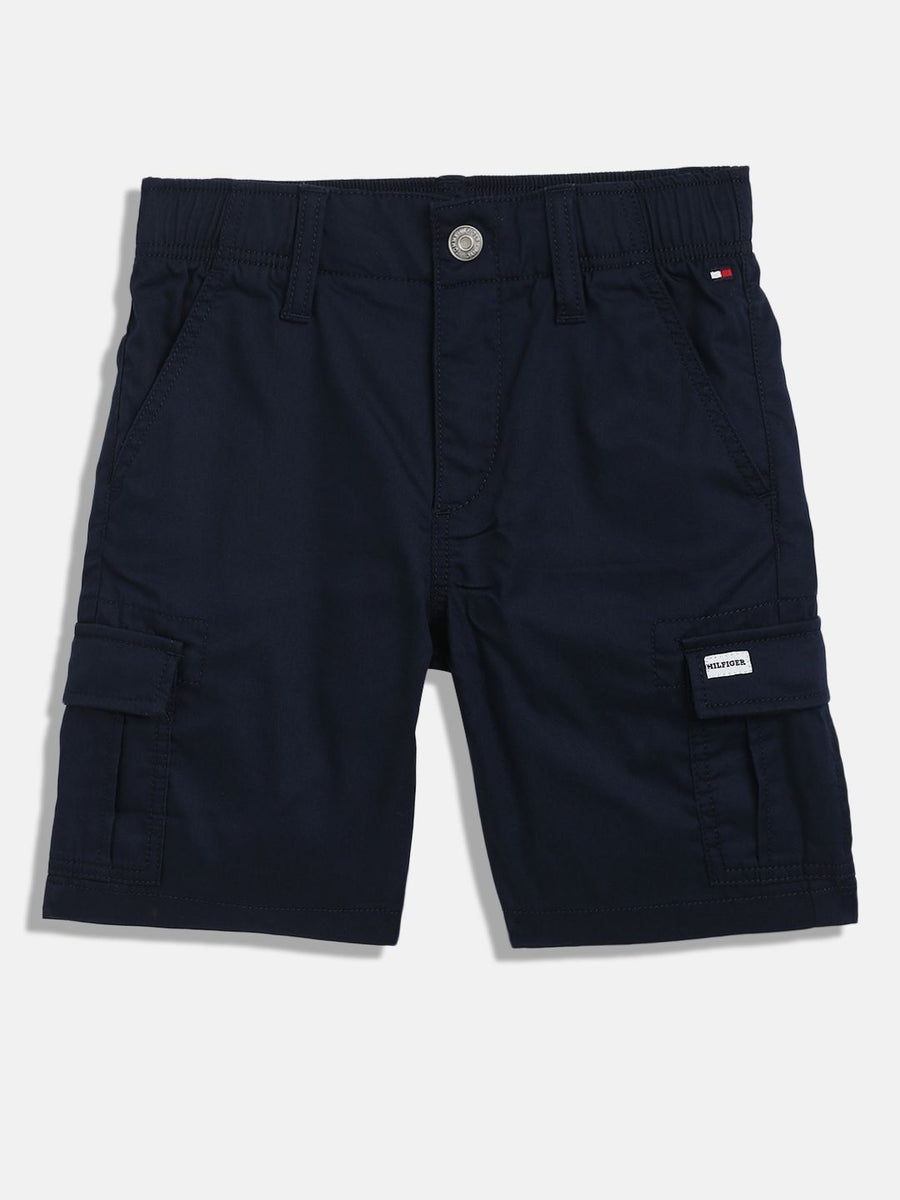 Tommy Hilfiger Boys Cotton Mid-Rise Fashion Shorts