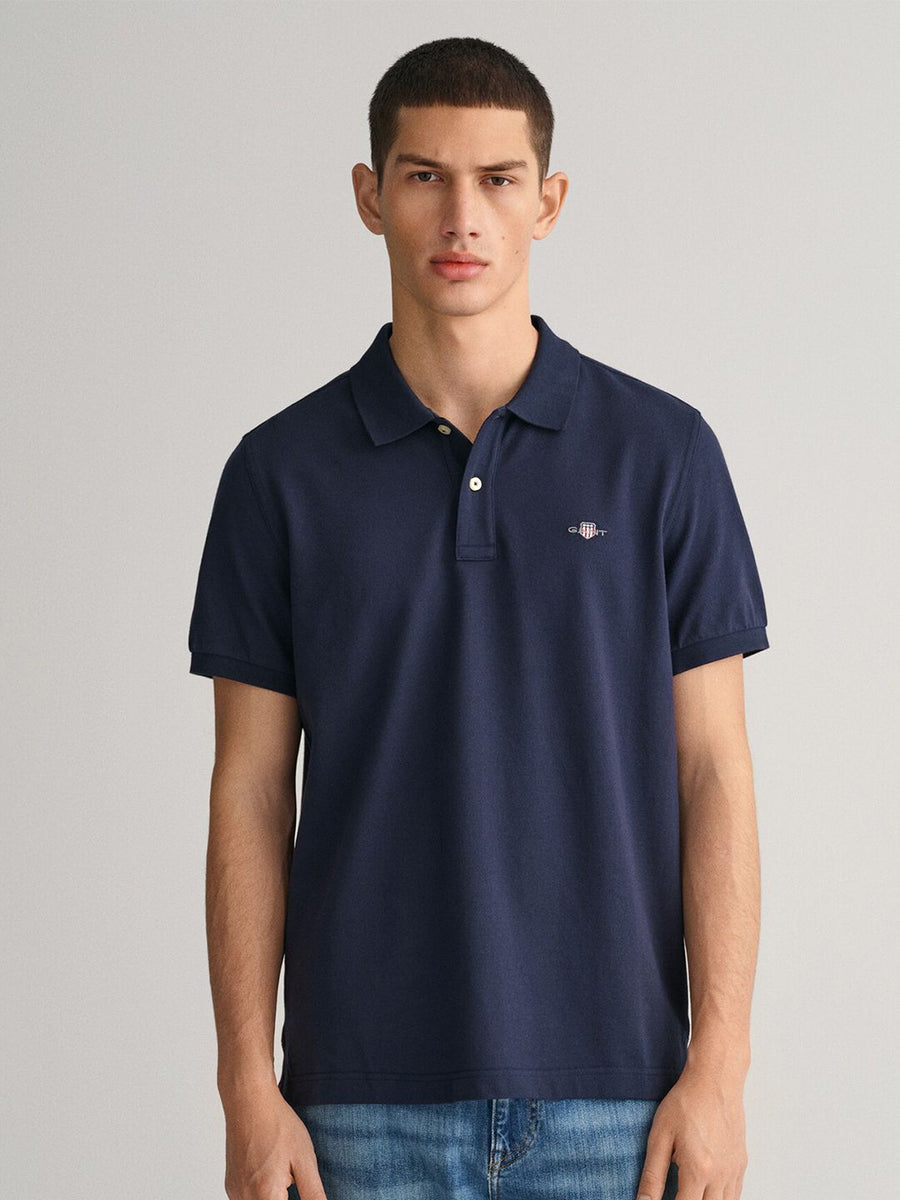 GANT Solid Polo Neck Regular Fit T-Shirt