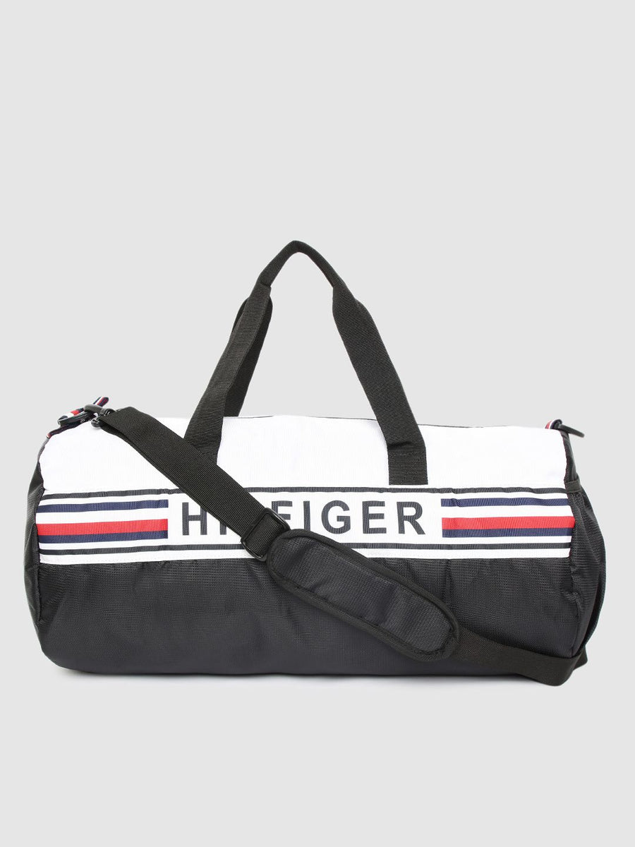 Tommy Hilfiger Unisex Black & White Duffel Bag