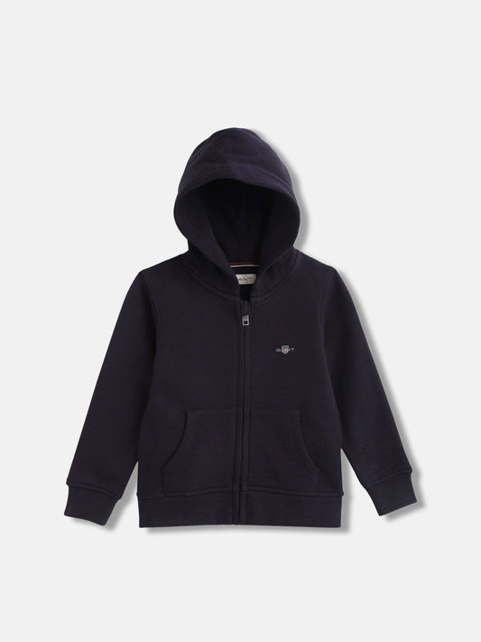 GANT Boys Hooded Cotton Front Open Sweatshirt