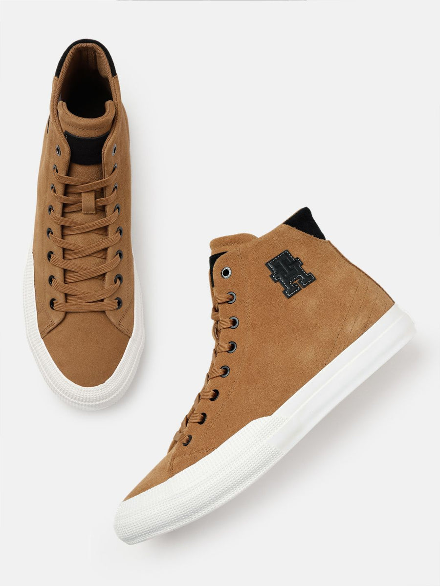 Tommy Hilfiger Men HI Vulc Premium Mid-Top Suede Sneakers