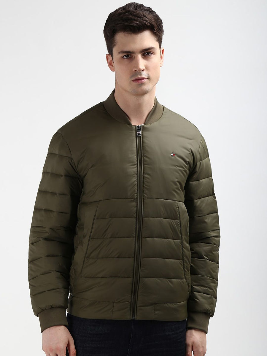 Tommy Hilfiger Men Solid Stand Collar Padded Jacket