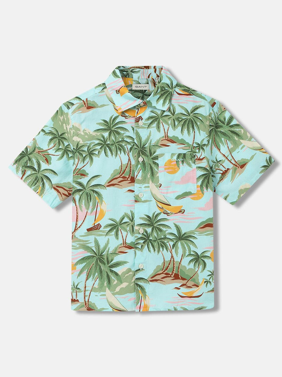 GANT Kids Regular Fit Floral Print Casual Shirts