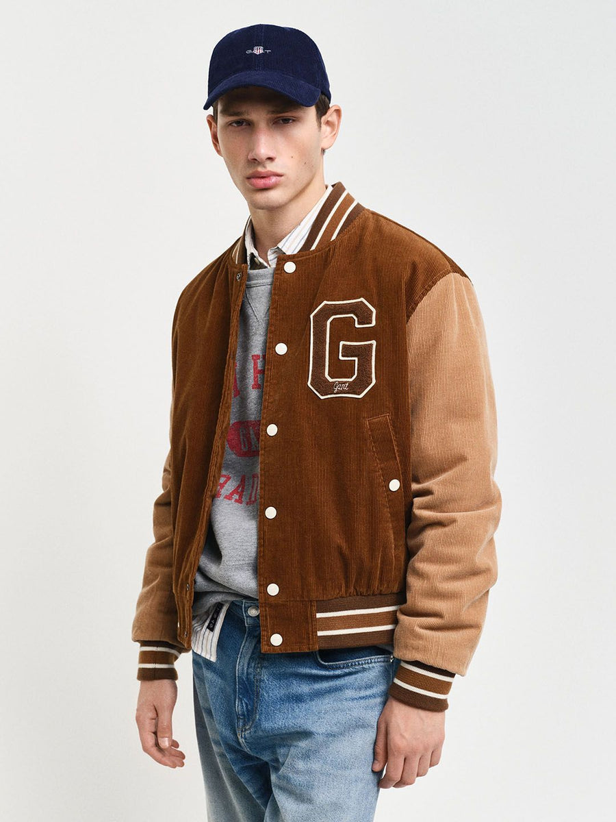 GANT Men Cotton Colourblocked Longline Bomber Jacket