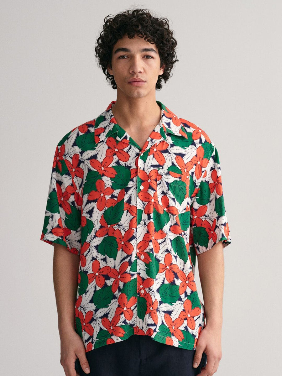 GANT Men Relaxed Fit Floral Print Casual Shirt