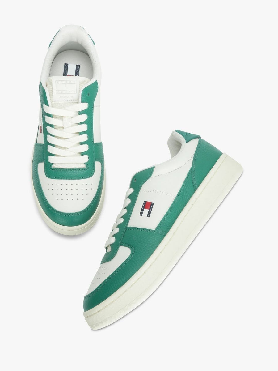 Tommy Hilfiger Women Colourblocked Leather Sneakers