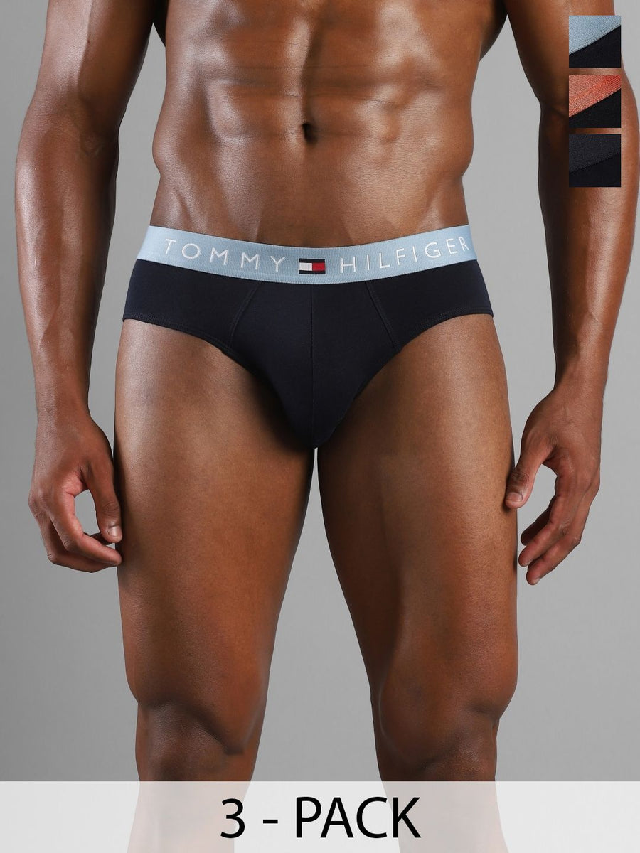 Tommy Hilfiger Pack Of 3 Mid-Rise Basic Briefs