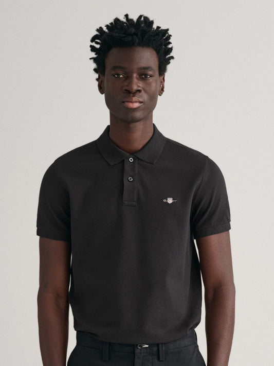GANT Solid Polo Neck Slim Fit T-Shirt