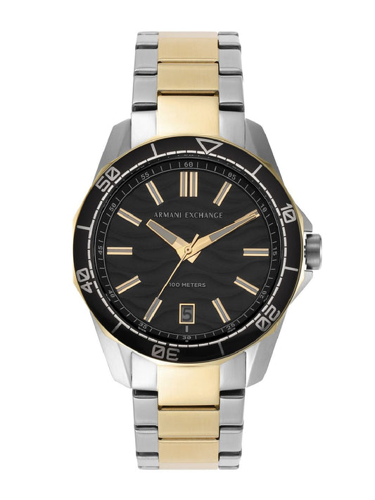 Armani Exchange Men Stainless Steel Bracelet Style Analogue Date Aperture Watch AX1956