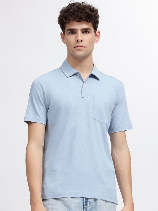 GANT Men Solid Polo Collar Short Sleeves T-Shirt