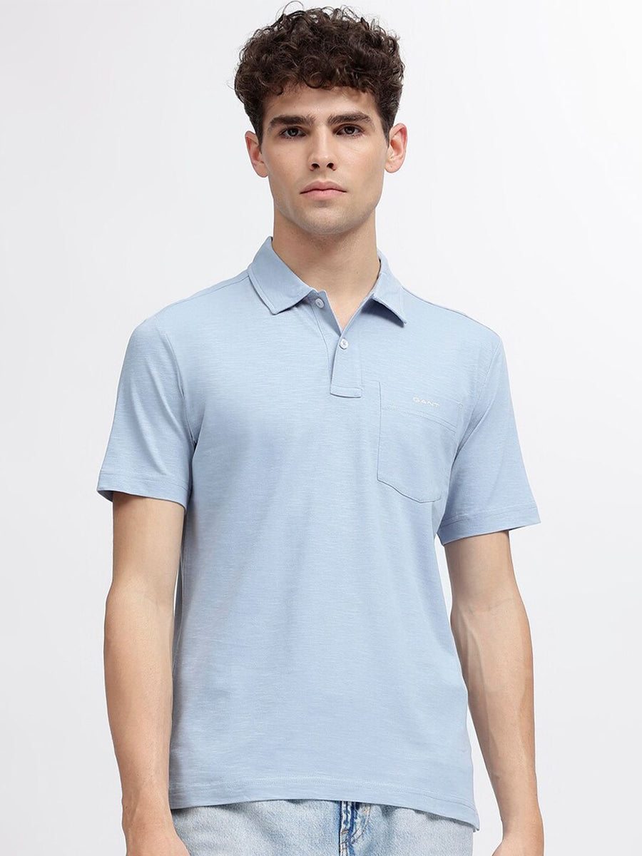 GANT Men Solid Polo Collar Short Sleeves T-Shirt