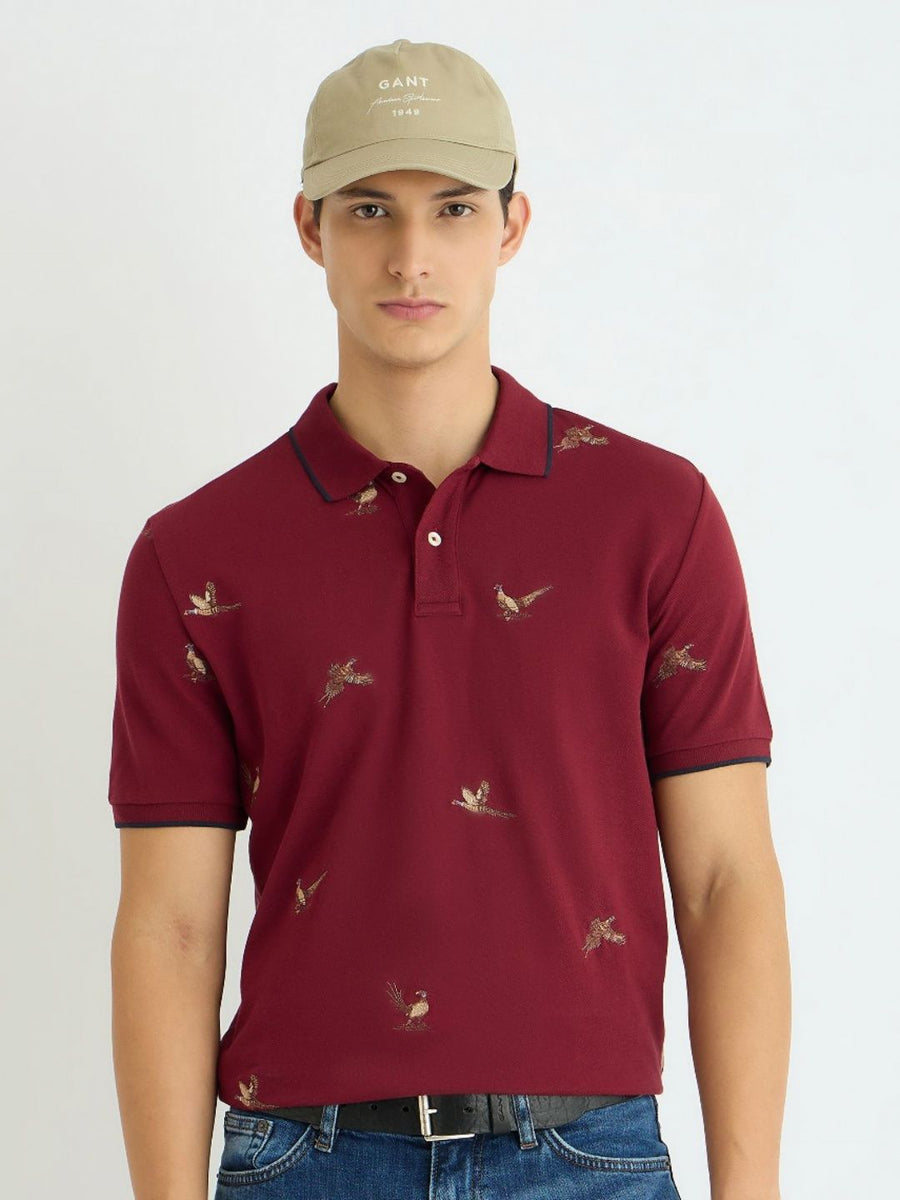 GANT Graphic Printed Polo Collar Pure Cotton T-shirt