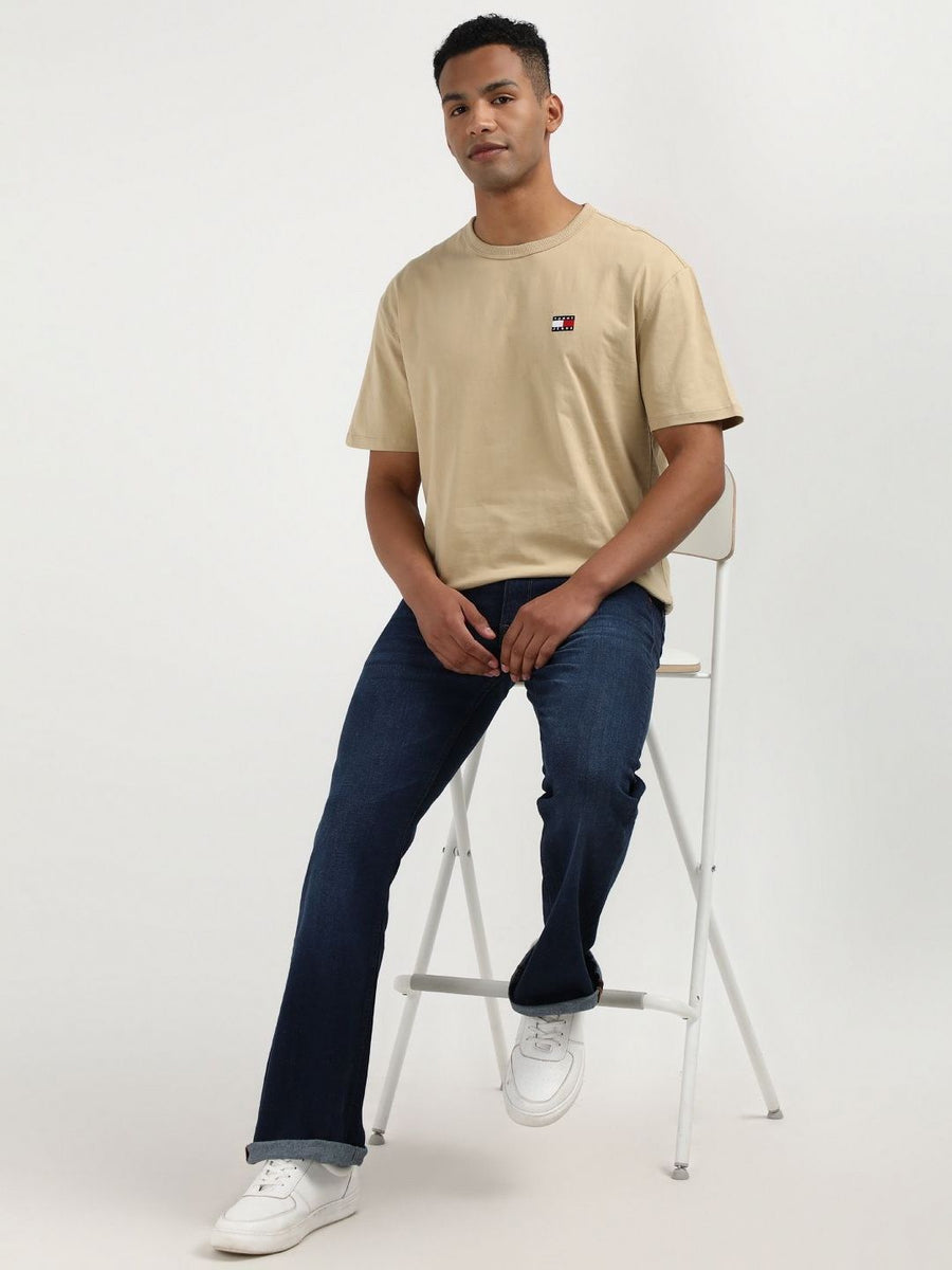 Tommy Hilfiger Men Solid Round Neck Pure Cotton T-shirt