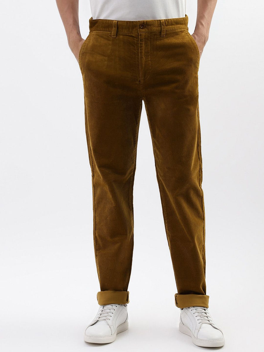 GANT Men Mid Rise Regular Fit Plain Cotton Chinos Trousers