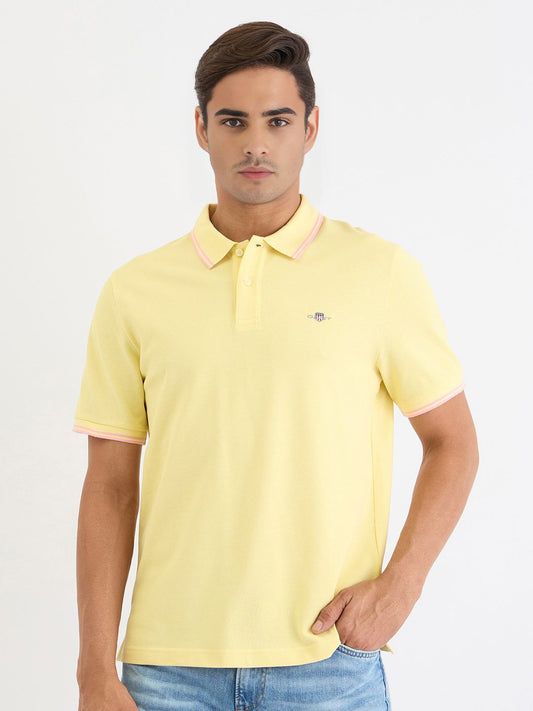 GANT Men Polo Collar Raw Edge T-shirt