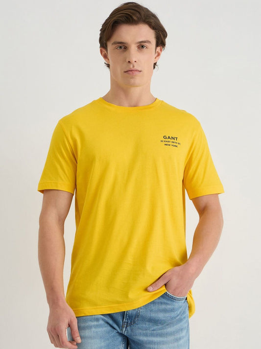 GANT Men Typography Printed Round Neck Cotton T-shirt