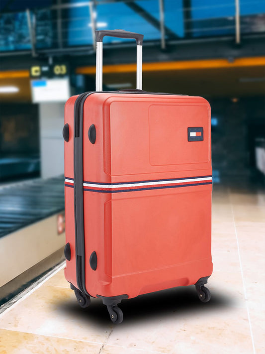 Tommy Hilfiger Solid Soft 4 Wheels 360-Degree Rotation Large Trolley Bag