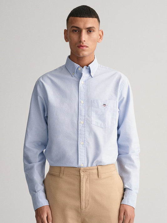 GANT Solid Button Down Regular Fit Shirt