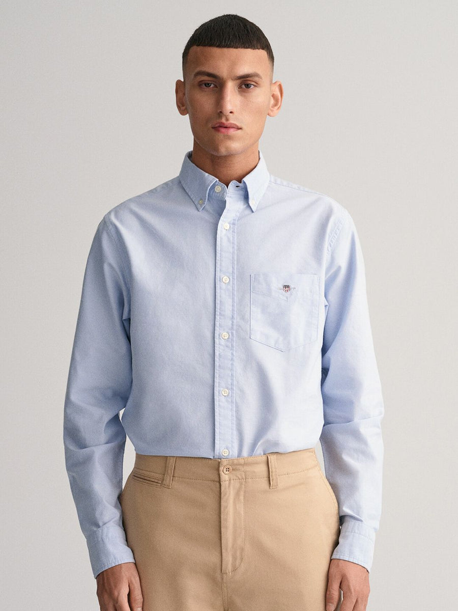 GANT Solid Button Down Regular Fit Shirt