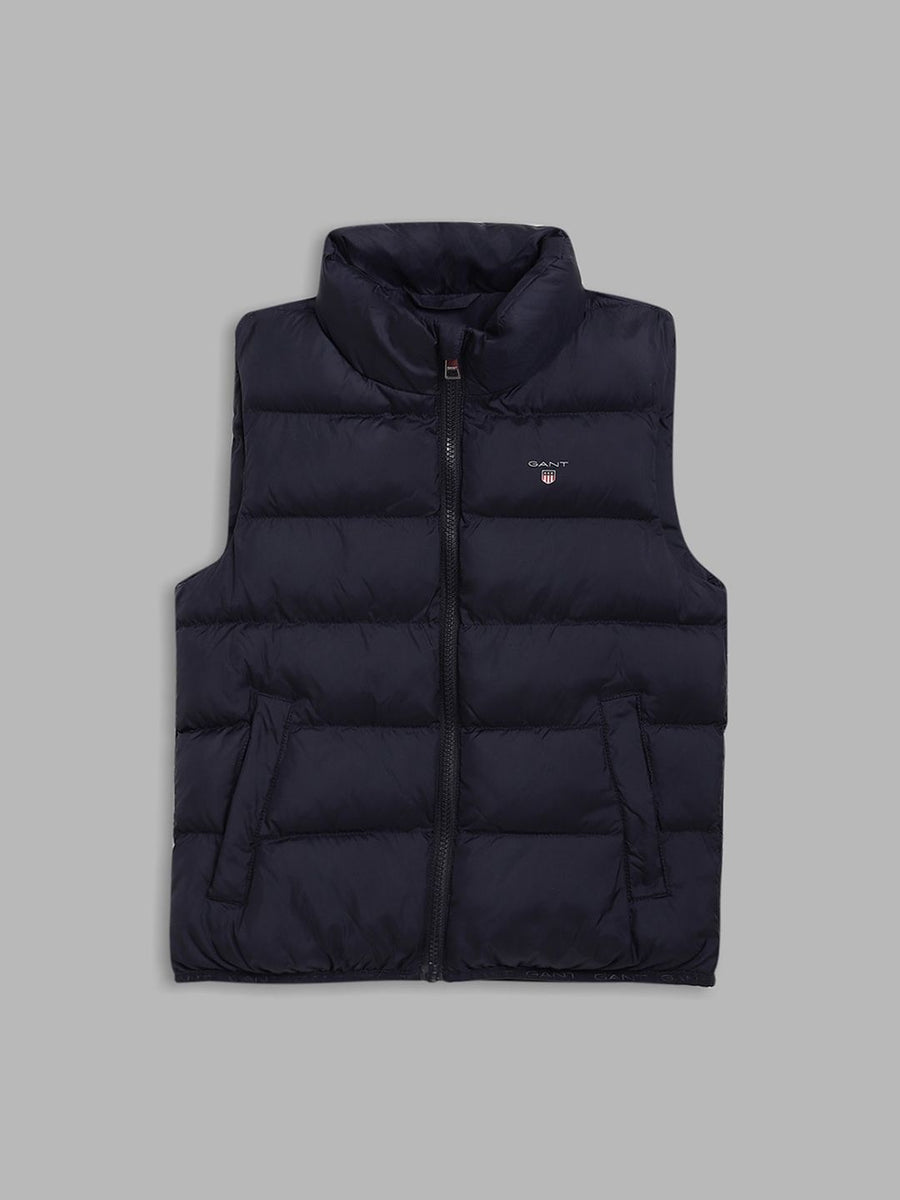 GANT Boys Navy Blue Solid Padded Jacket