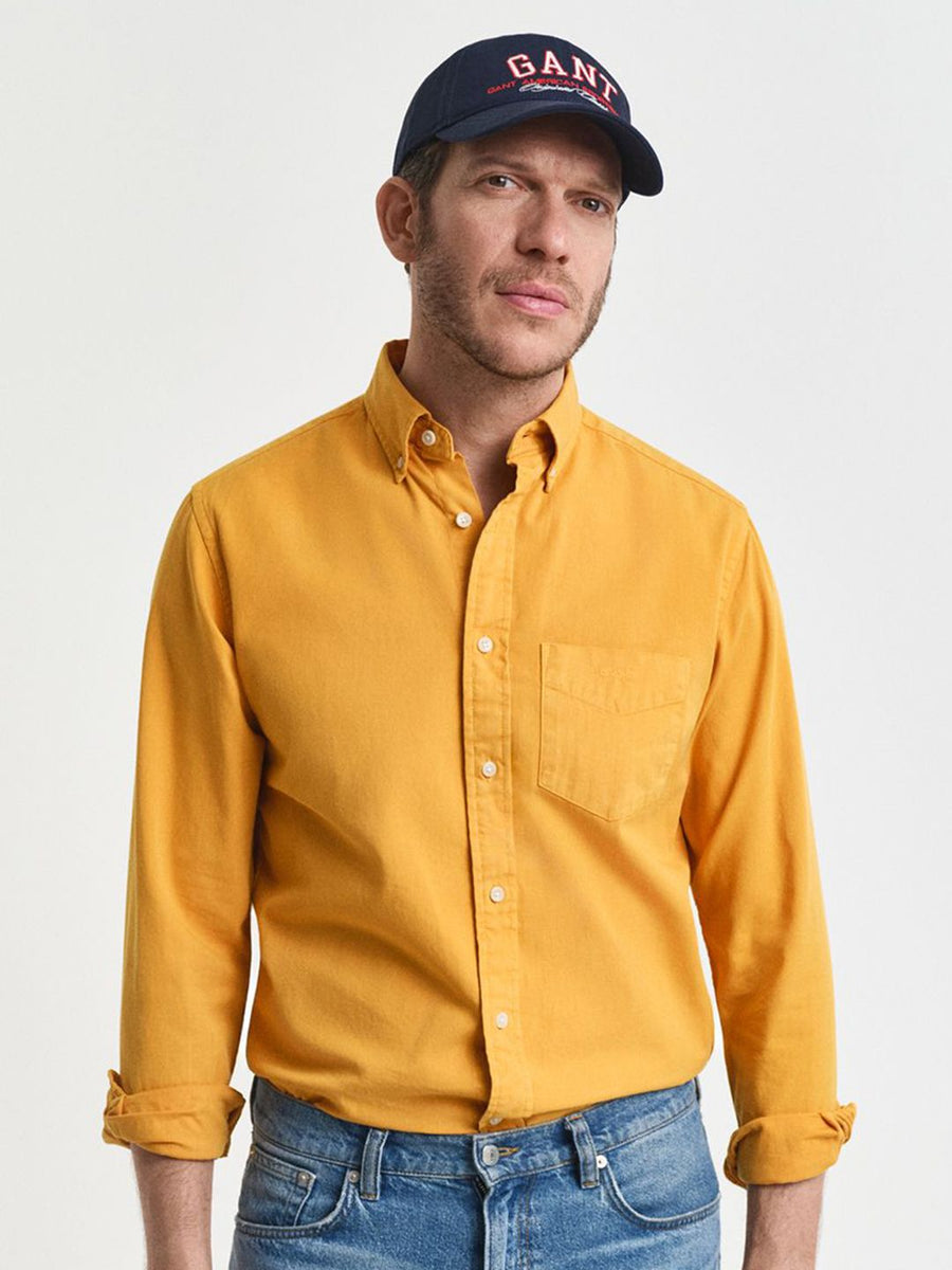 GANT Men Classic Fit Solid Button-Down Collar Cotton Casual Shirt