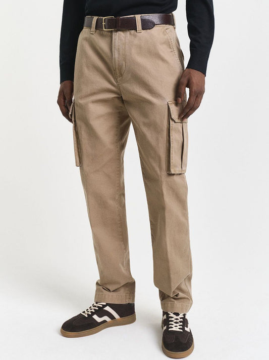 GANT Men Regular Fit Mid-Rise Cotton Cargos Trousers