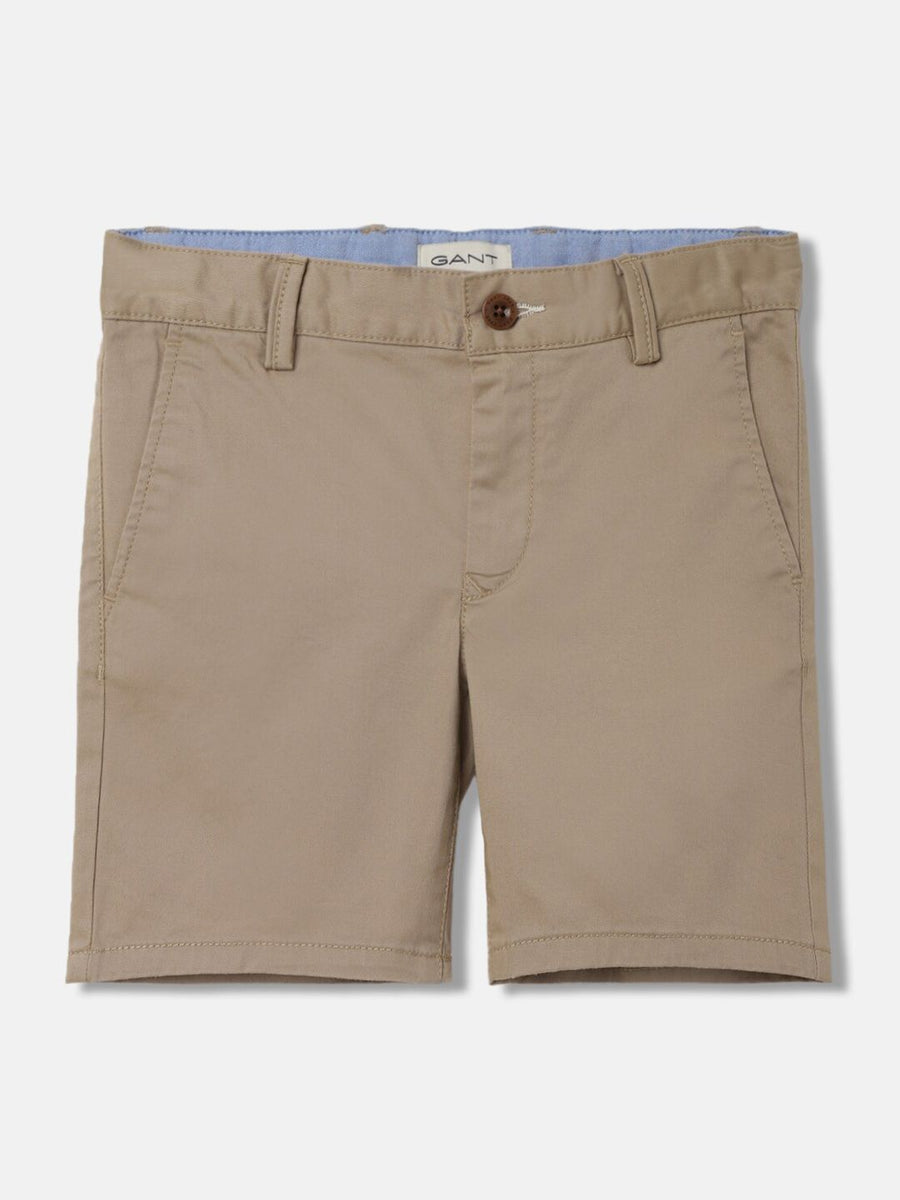 GANT Solid Mid-Rise Regular Fit Shorts