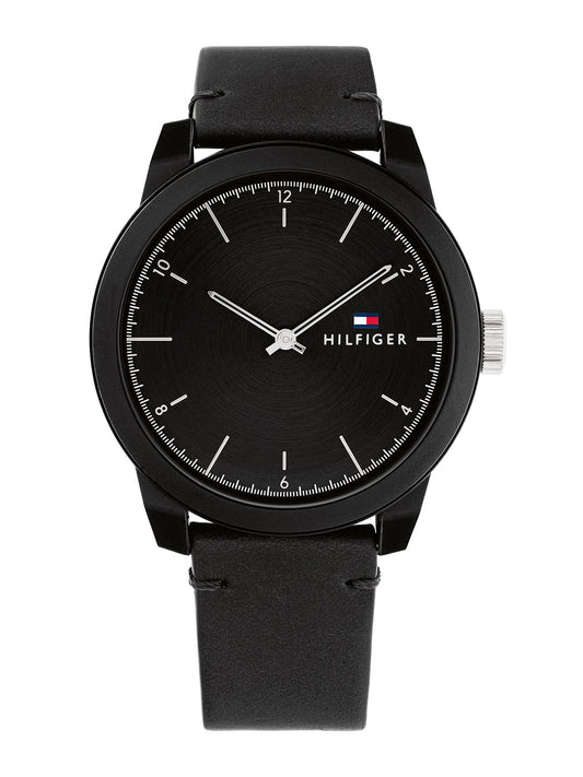 Tommy Hilfiger Men Solid Dial & Leather Strap Analogue Watch TH1710542W