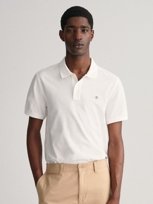 GANT Solid Polo Neck Regular Fit T-Shirt
