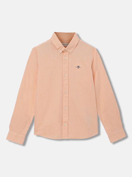 GANT Solid Button Down Regular Fit Shirt